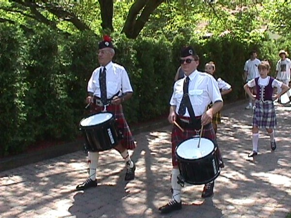 Drummers and Dancers Marching