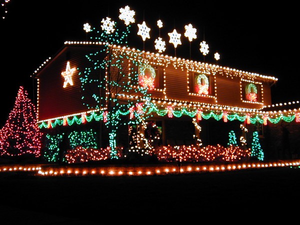 House with Christmas Lights