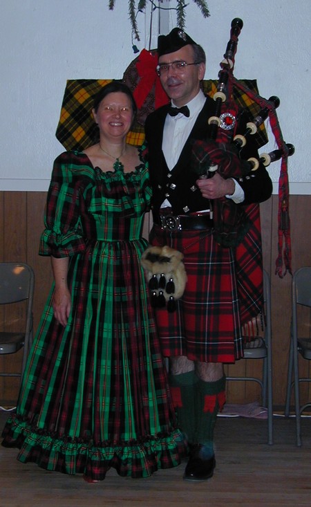 Elle and Marty (with bagpipes)