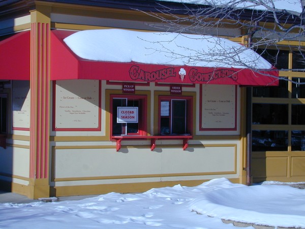 Ice Cream Parlor covered with ice