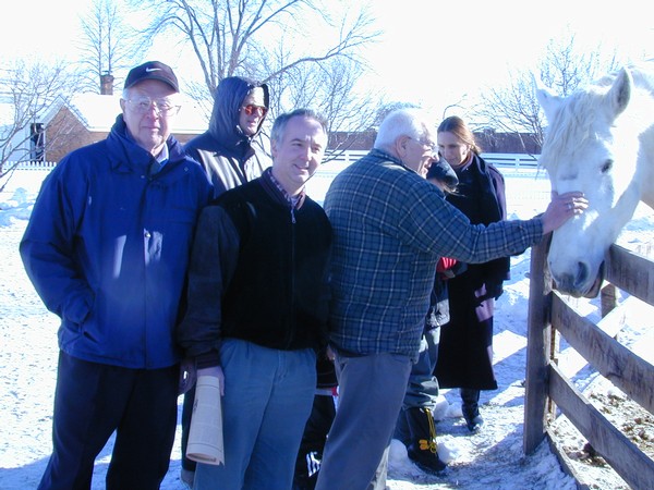 Jack Parker, Dean Cawthon, Bill Cawthon, and Horse